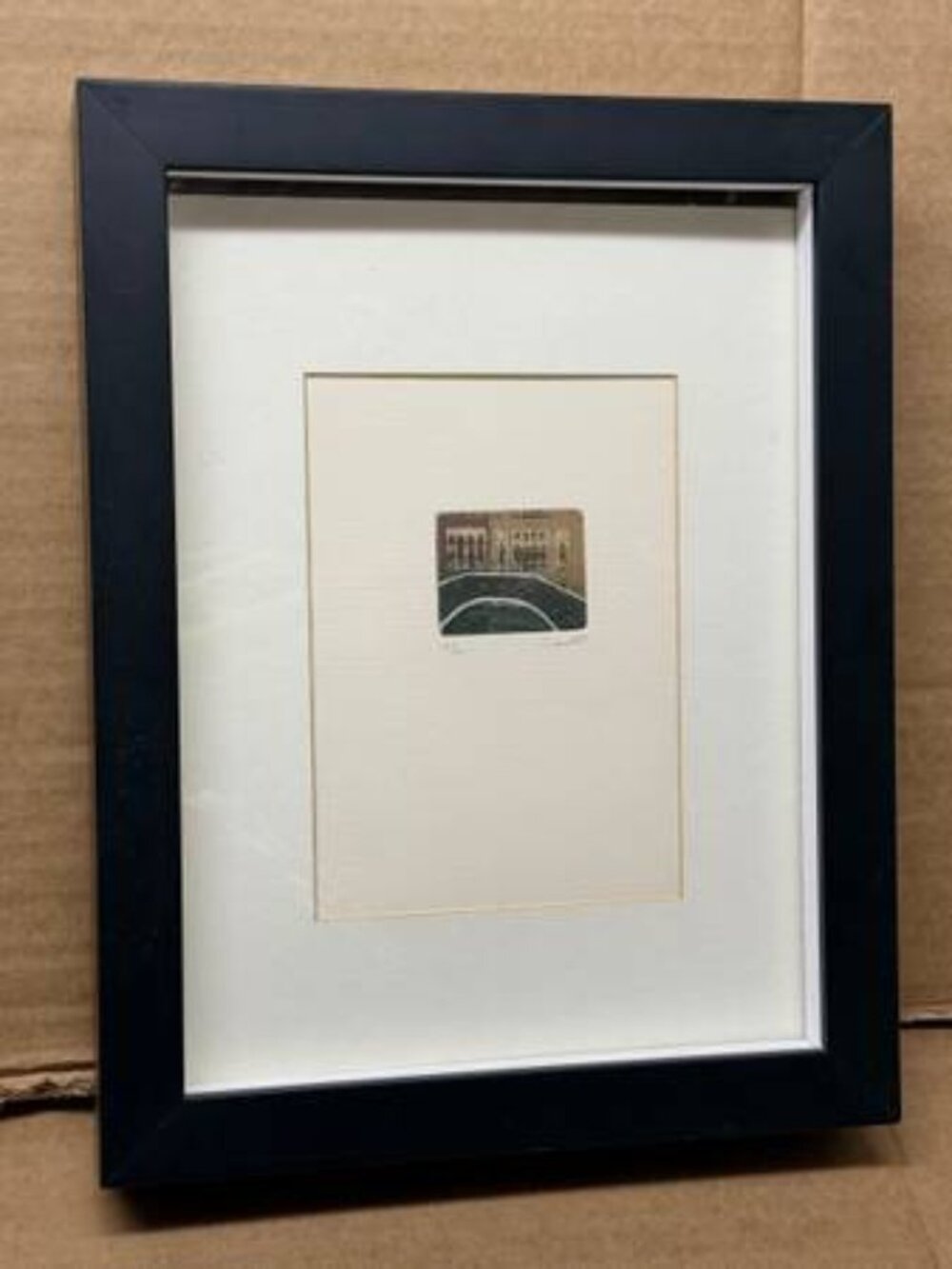 Original 1987 Venetian Canal Miniature Aquatint Etching (Limited Edition 16/64)